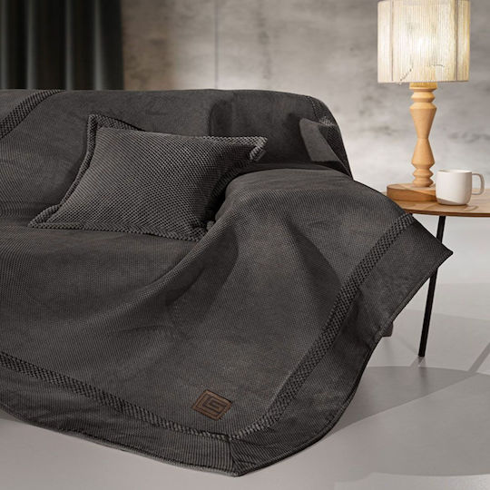 Guy Laroche Rubicon Ριχτάρι Διθέσιου Καναπέ 170x250εκ. Bitter
