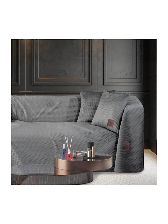 Greenwich Polo Club 2795 Sofa Throw 2 Seater Fleece 180x250cm Gray