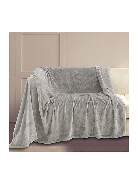 Melinen Aria Decken & Couchdecken Dreisitzer-Sofa Wurf 170x300cm Silber