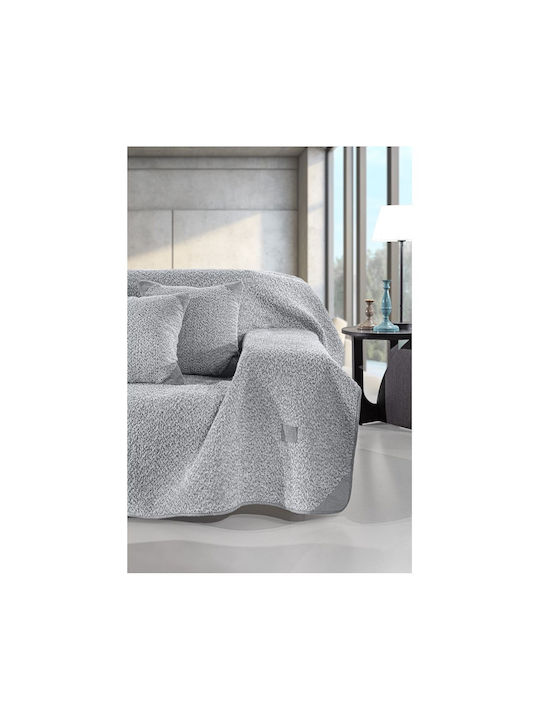 Guy Laroche Lama Sofa Throw 2 Seater Jacquard 170x250cm Silver