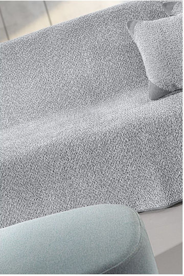 Guy Laroche Lama Sofa Throw 2 Seater Jacquard 170x250cm Silver