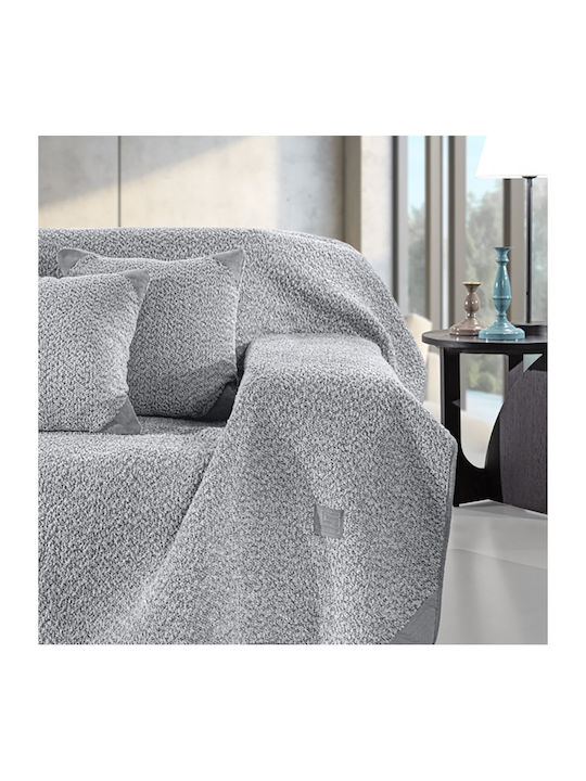 Guy Laroche Lama Three-Seater Sofa Throw Jacquard 170x300cm Silver