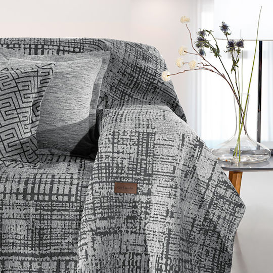 Guy Laroche Melbourne Three-Seater Sofa Throw Chenille 180x300cm Silver