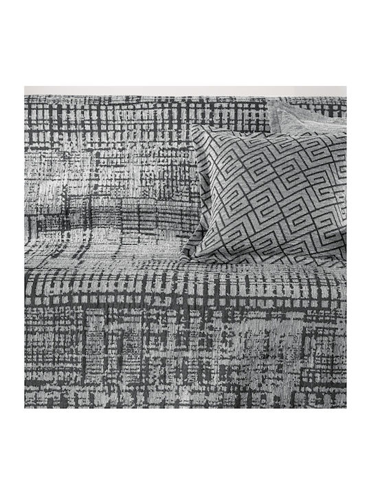 Guy Laroche Melbourne Dreisitzer-Sofa Wurf Chenille 180x300cm Silber