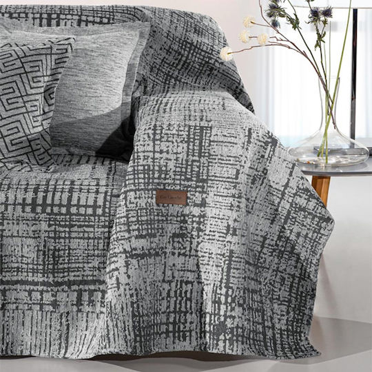 Guy Laroche Melbourne Three-Seater Sofa Throw Chenille 180x300cm Silver