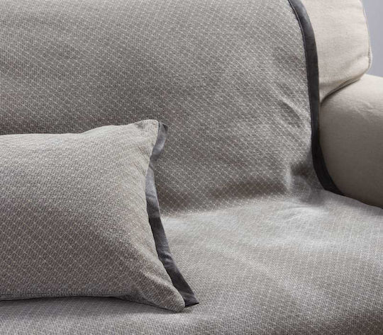 Nef-Nef Homeware Brand Ριχτάρι Πολυθρόνας Δύο 'Οψεων Ζακάρ 170x180εκ. Beige