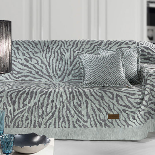 Guy Laroche Orion Sesselüberwurf Zwei Seiten Chenille 180x150cm Ocean
