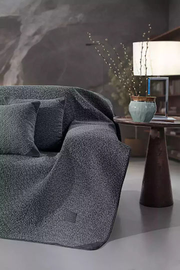 Guy Laroche Lama Τετραθέσιου Καναπέ Π170xΜ350cm Anthracite