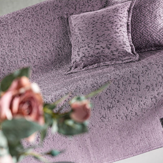 Guy Laroche Matis Ριχτάρι Διθέσιου Καναπέ Δύο 'Οψεων Chenille 180x250εκ. Purple