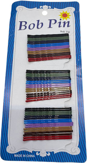 Set of Black-Colored Hair Pins 5cm 48pcs