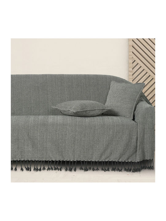 Das Home 0275 Ριχτάρι Τριθέσιου Καναπέ Chenille 180x300εκ. Λευκό 420618300275