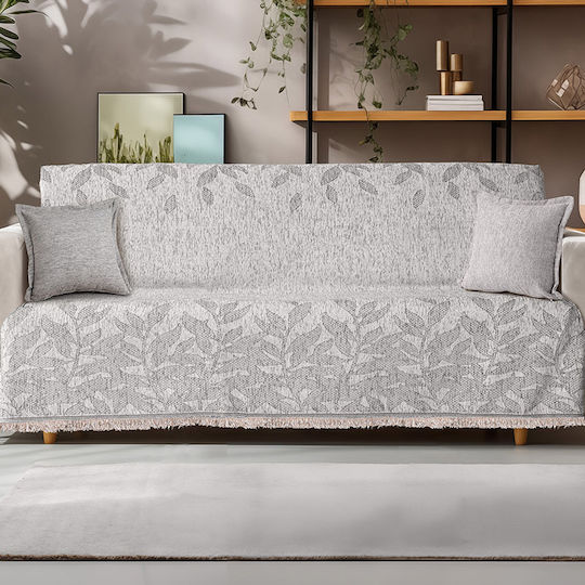 Beauty Home Throws Set 3 pcs Chenille Ecru 8633Set3
