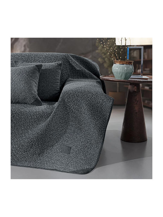 Guy Laroche Lama Ριχτάρι Πολυθρόνας Ζακάρ 170x150εκ. Anthracite 1133086224013