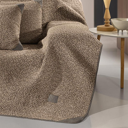 Guy Laroche Lama Ριχτάρι Πολυθρόνας Ζακάρ 170x150εκ. Taupe 1133086224011