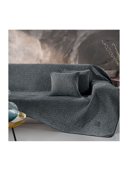 Guy Laroche Lama Ριχτάρι Πολυθρόνας Ζακάρ 170x150εκ. Anthracite 1133086224013