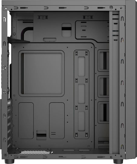 ProGaming JAX Gaming Midi Tower Computer Case with Side Window and ARGB Lighting Black
