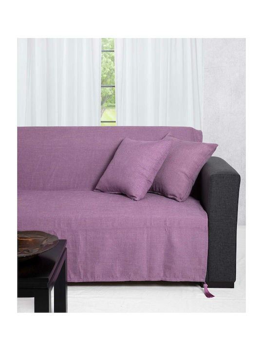 Silk Fashion 9925 Ριχτάρι Πολυθρόνας Chenille 180x180εκ. Λιλά