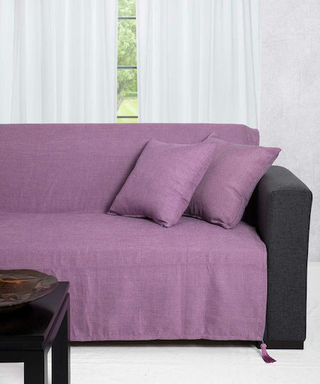 Silk Fashion 9925 Ριχτάρι Πολυθρόνας Chenille 180x180εκ. Λιλά 6978000000204