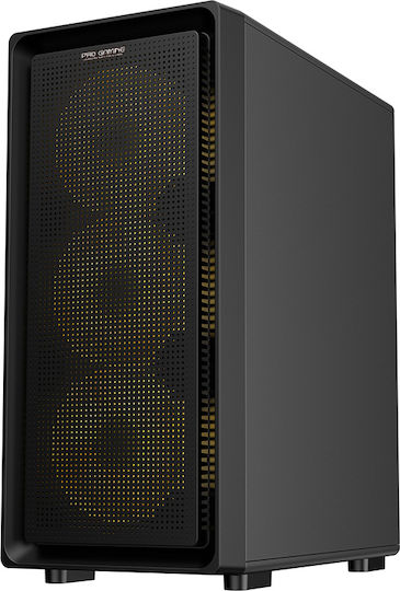 ProGaming VISION Gaming Middle Tower Carcasă Calculator cu Fereastră Laterală și Iluminare RGB Negru
