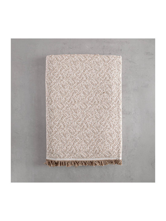 Rythmos Fabio Decken & Couchdecken Viersitzer-Sofa Überwurf Jacquard 180x330cm Beiges