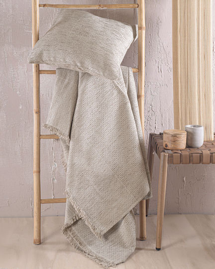 Rythmos Simplin Armchair Throw Chenille 180x160cm Beige