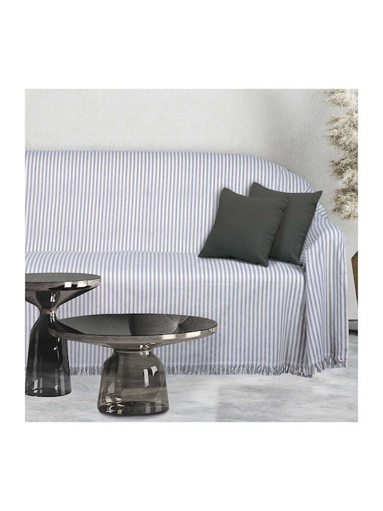Das Home 0255 Sofa Throw 2 Seater Jacquard 180x250cm Ecru