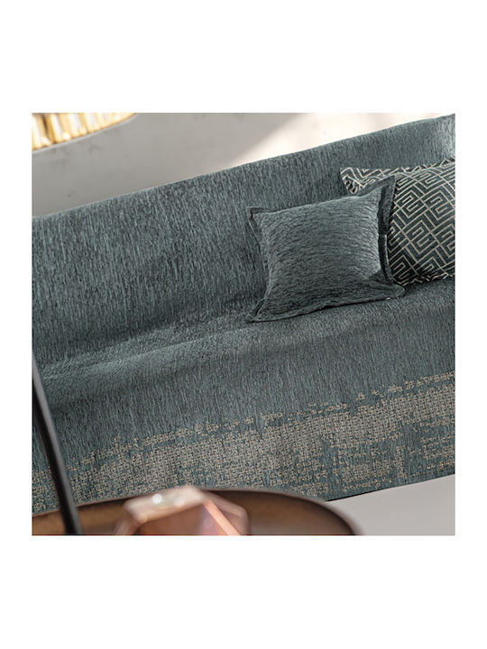 Guy Laroche Perth Ριχτάρι Πολυθρόνας Chenille 180x150εκ. Petrol