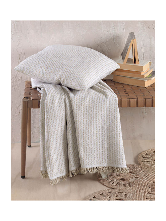 Rythmos Colin Ριχτάρι Τετραθέσιου Καναπέ Ζακάρ 180x330εκ. Γκρί