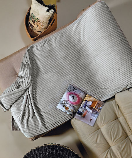 Kentia Sergio Armchair Throw Fleece 130x180cm 22 Gray
