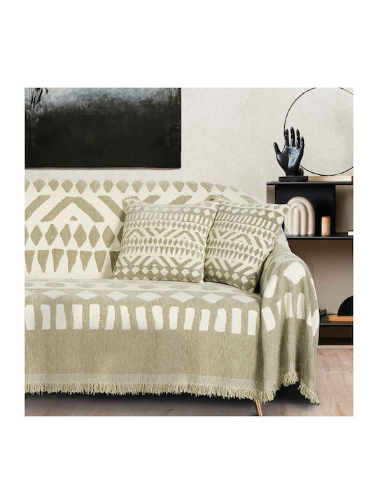 Das Home 0276 Ριχτάρι Διθέσιου Καναπέ Chenille 180x250εκ. Λευκό 420618250276