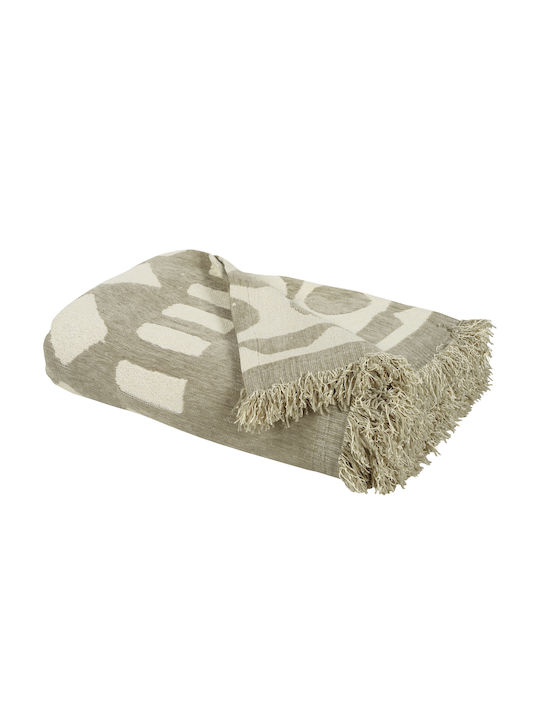 Das Home 0276 Ριχτάρι Διθέσιου Καναπέ Chenille 180x250εκ. Λευκό 420618250276