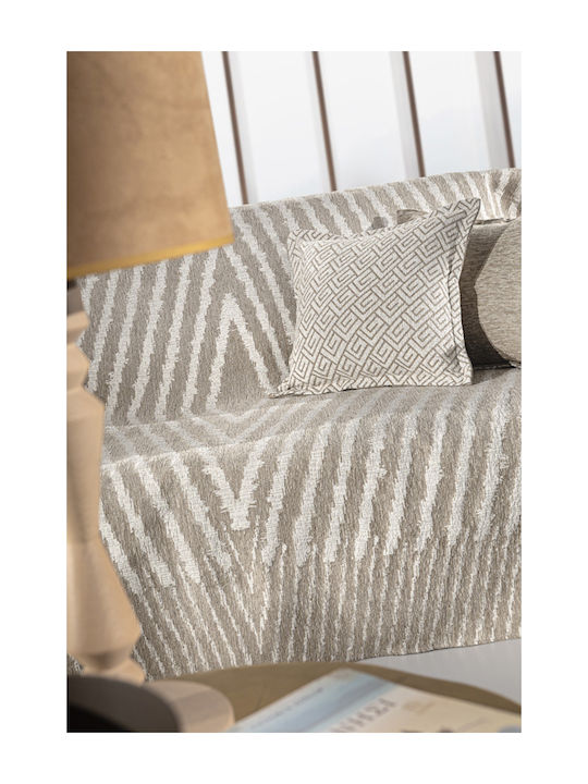 Guy Laroche Norton Sesselüberwurf Zwei Seiten Chenille 150x180cm Natur
