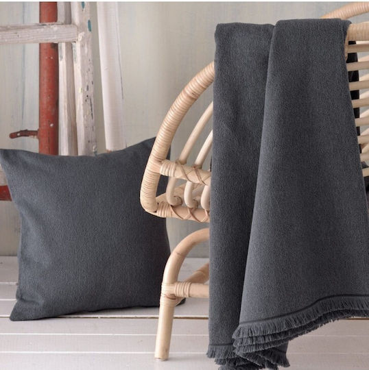 Rythmos Sebastiao Armchair Throw 2 Sides Jacquard 160x180cm Dark Gray