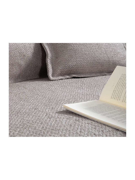 Nef-Nef Homeware Brooklyn Ριχτάρι Πολυθρόνας Ζακάρ 170x180εκ. Silver