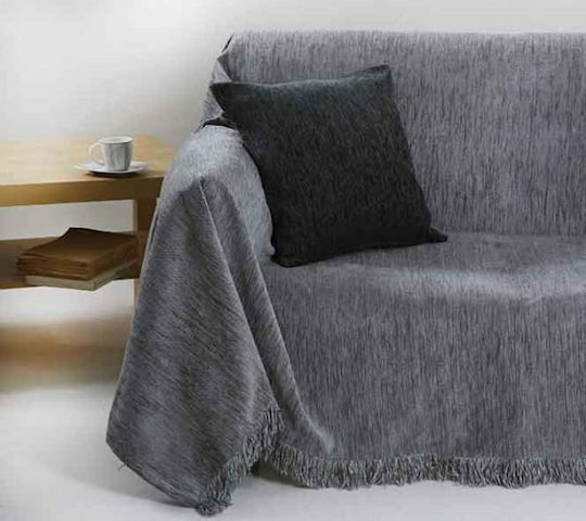 Anna Riska 1300 Cuvertură Pentru Canapea De Fotoliu Chenille 150x180 cm Gri Deschis
