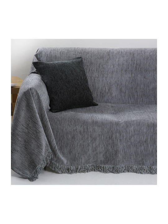 Anna Riska 1300 Ριχτάρι Πολυθρόνας Chenille 150x180εκ. Light Grey 414216