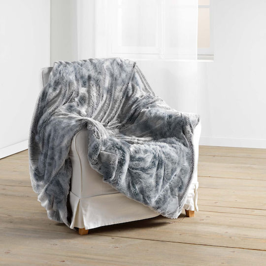 Douceur d'Intérieur Antartic Покривка За Фотьойл Космата 180x220см Сива