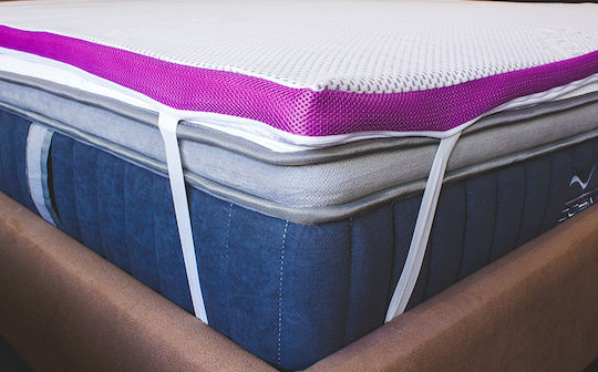 Como felt & wadding producers Matratzentopper Einzel Memory-Schaum mit Abnehmbarem Bezug & Gummibändern 90x200x4cm
