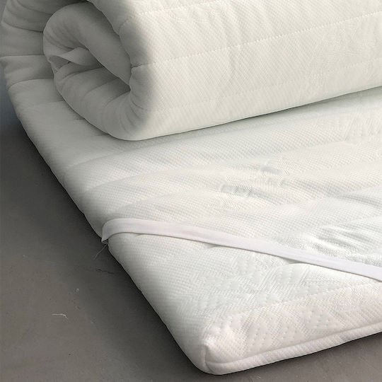 Palamaiki Mattress Topper White Comfort Double Foam with Removable Cover 140x200x4cm