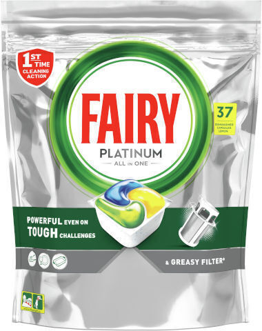 Fairy Platinum All In One 22 Dishwasher Pods Λεμόνι