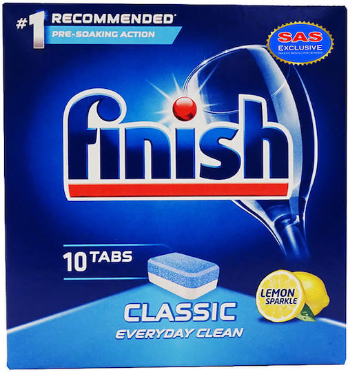 Finish Classic 10 Dishwasher Pods Lemon 135gr