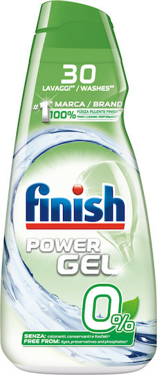 Finish Power Gel Gel Dishwasher Detergent Environmentally Friendly 600ml 30 Doses
