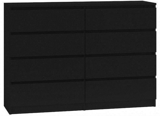 Συρταριέρα Креватокамарас Дървена M8 с 8 чекмеджета CZERŃ 138x40x97бр