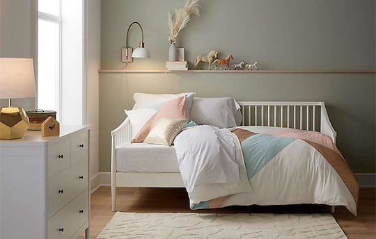 Metallic Chest of Drawers with 4 Drawers White 83x40x82cm