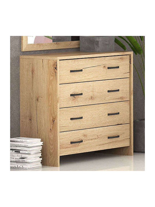 Συρταριέρα Κρεβατοκάμαρας Ξύλινη Νο4 Honey 86x40x78εκ.