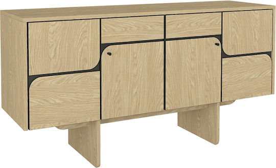 Bufet Lava Rota Oak - Ανθρακί 150x44.6x76cm