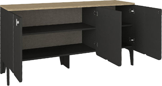Мебели за съхранение Pedro дървен Anthracite - Rota Oak 150x45x75см