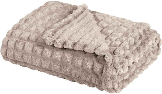 Das Home 1357 Κουβέρτα Fleece Υπέρδιπλη 220x240εκ. Taupe