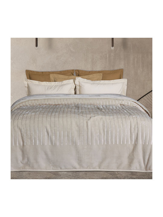 Das Home 1351 Одеяло Кадифе Двойно 220x240см Бежово