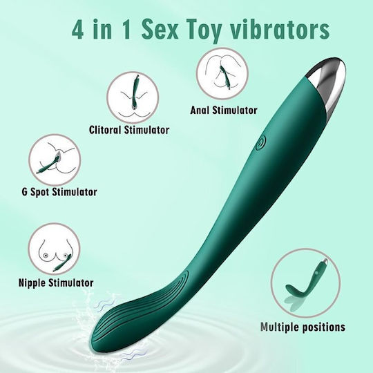 SMD G-Hook Bendable με 10 Vibration Modes Δονητής G-Spot 20cm Πράσινος